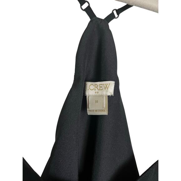 J.Crew | Size 14 Scalloped Black Spaghetti String Flowy Top - Picture 3 of 6